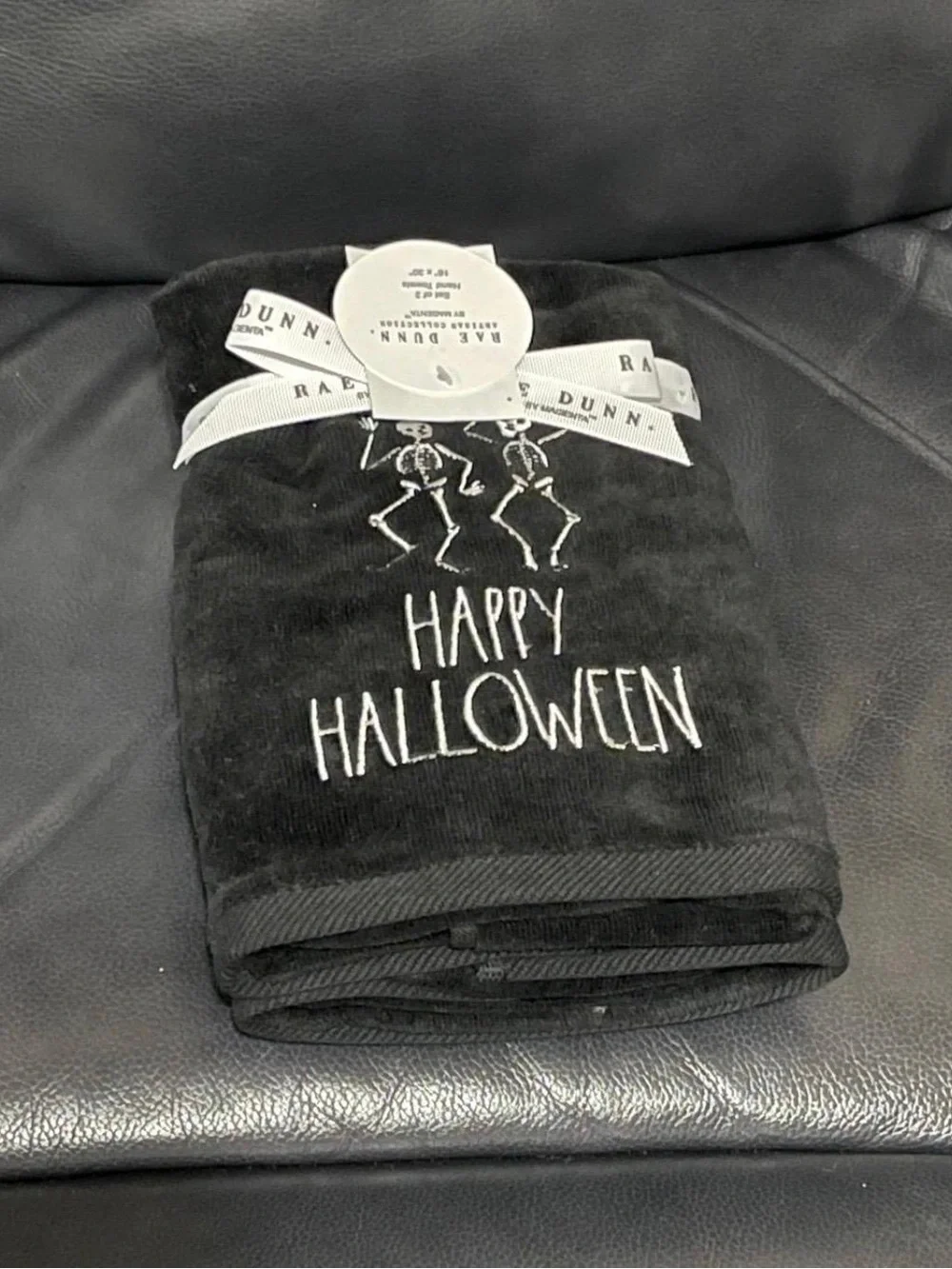 Halloween Rae Dunn Hands Towel HAPPY HALLOWEEN, Set of 2